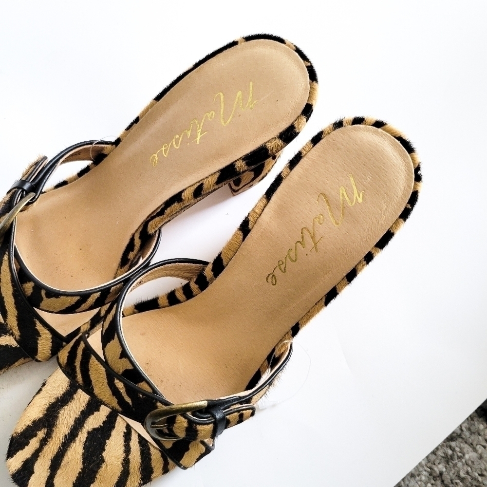 Matisse so long zebra sandals Size 9.5M Mob Wife Summer Shoes - Picture 9 of 10